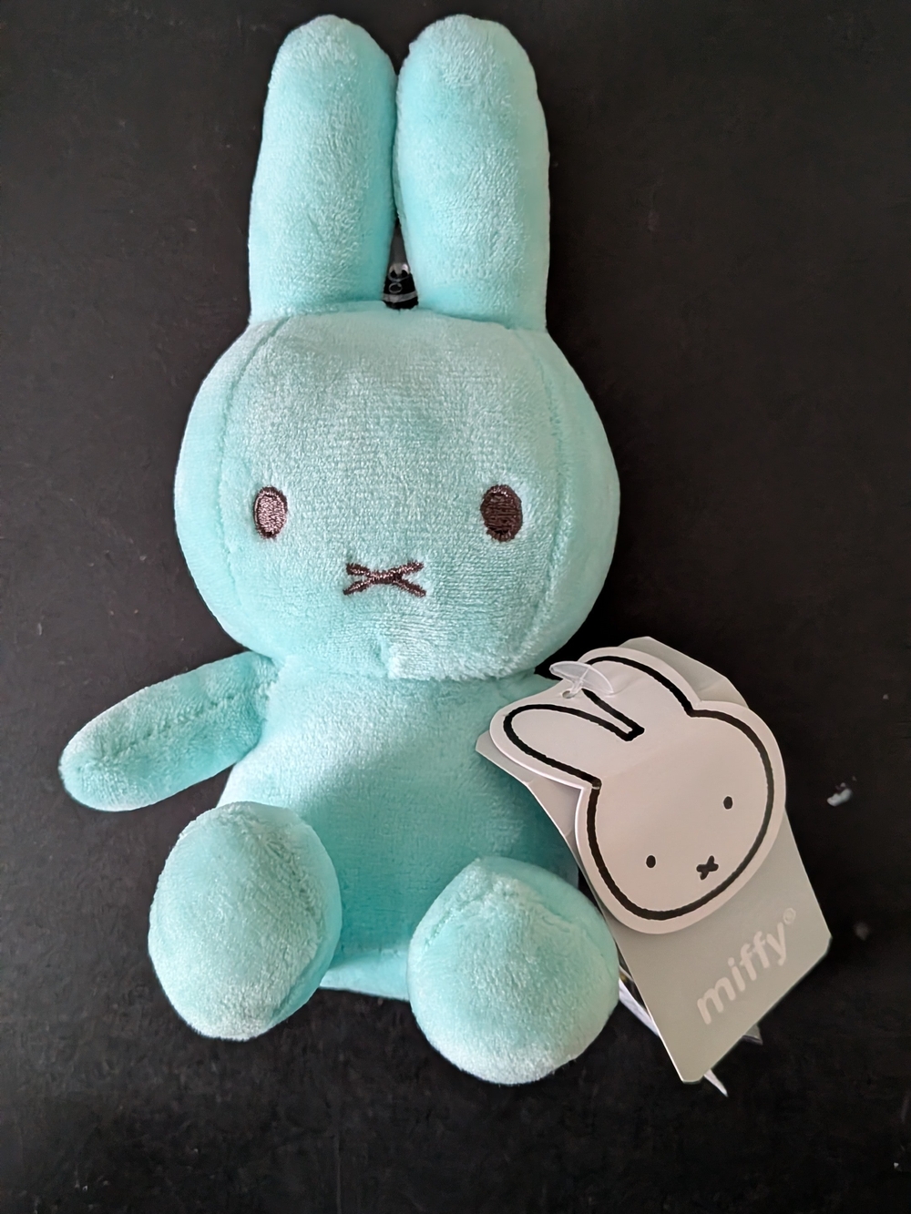NWT small Miffy Plush Bunny in Light Aqua